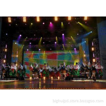 Low Brightness PH20mm 1R1G Full Color Led Stage Curtain Dis